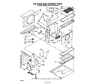 Whirlpool ACW144XM0 air flow and control parts diagram