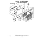 Whirlpool ACW144XM0 cabinet and front parts diagram