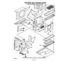 Whirlpool ACW114XM0 air flow and control parts diagram