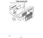 Whirlpool ACW114XM0 cabinet and front parts diagram