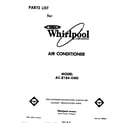 Whirlpool ACE184XM0 front cover diagram