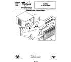 Whirlpool ACE144XM0 cabinet and front parts diagram