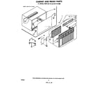Whirlpool ACE114XM0 cabinet and front parts diagram