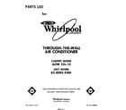 Whirlpool ACE082XM0 front cover diagram