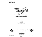 Whirlpool AC2104XM0 front cover diagram