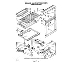 Whirlpool EHT201ZKWR5 breaker and partition diagram