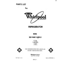 Whirlpool EB19MK1LWR0 front cover diagram