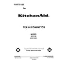 KitchenAid KCC1500 cover page-text diagram
