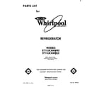 Whirlpool ET18JKXMWR0 front cover diagram