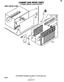 Cabinet and front parts