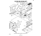 Whirlpool ACW104XP0 air flow and control parts diagram