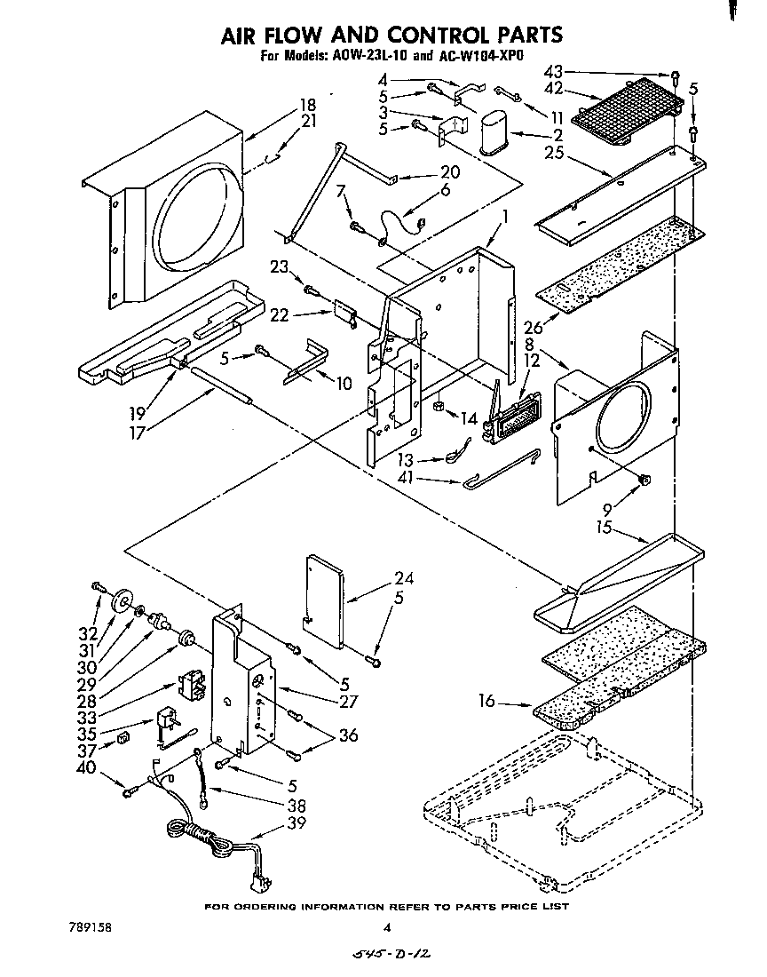 Air flow and control parts