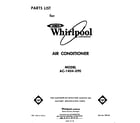 Whirlpool AC1404XP0 front cover diagram