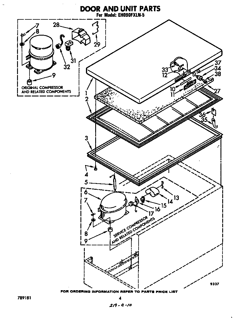 Door and unit parts