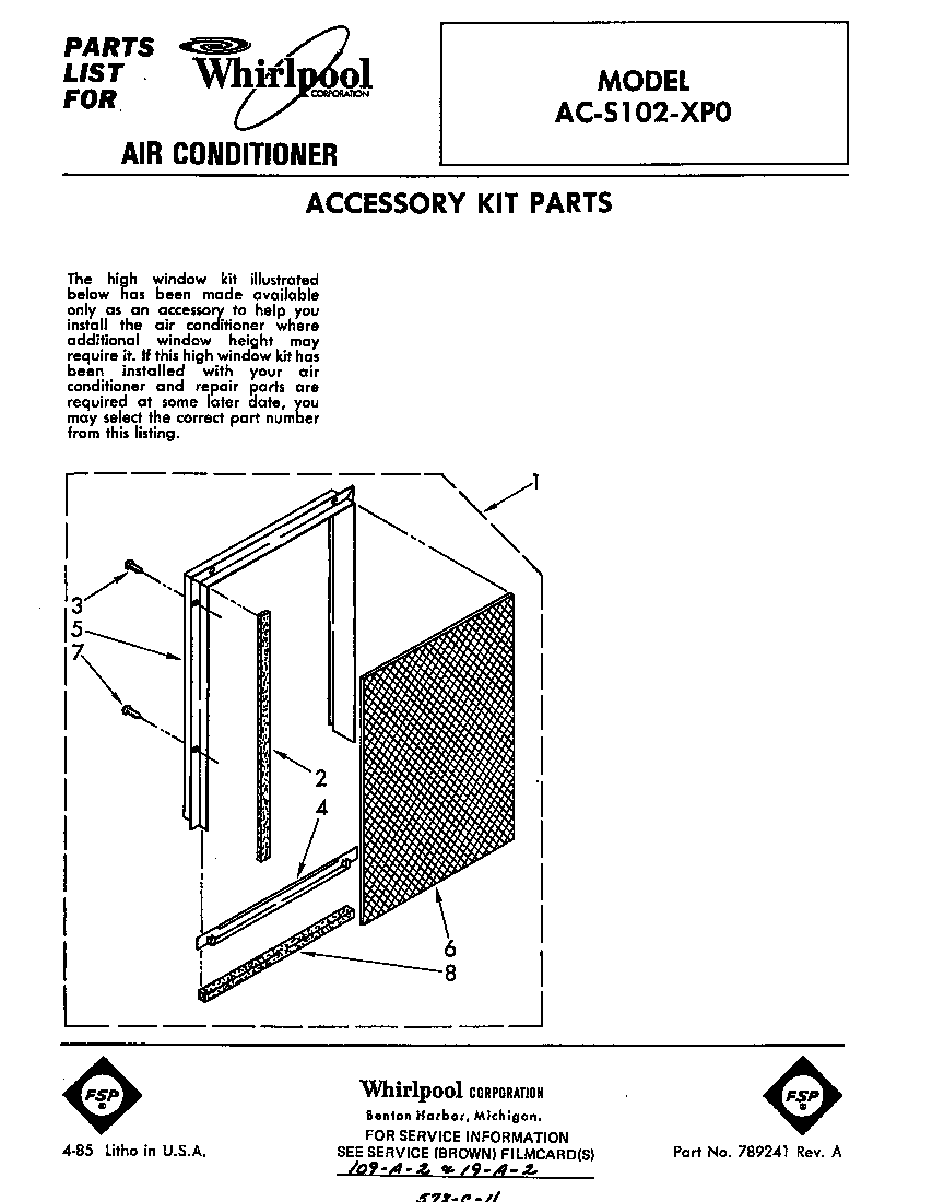 ACCESSORY KIT PARTS