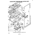Whirlpool ET18MK1LWR0 compartment, separator, and control diagram