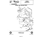Whirlpool AD0482XP1 frame and control parts diagram