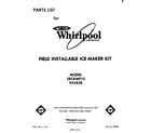 Whirlpool 3ECKMF10 cover page diagram