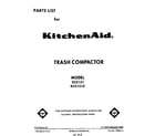 KitchenAid KCC1510 front cover diagram