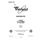 Whirlpool ET18JKXMWR7 front cover diagram