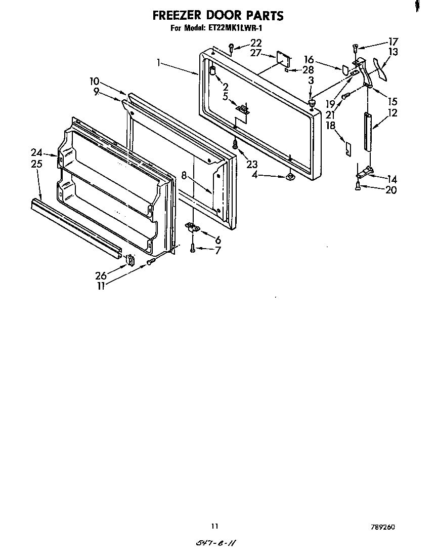 Freezer door