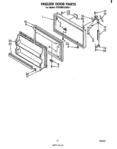 Freezer door