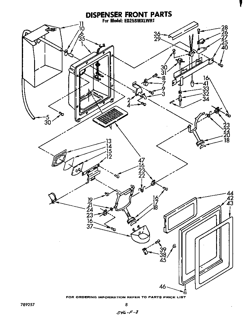 Dispenser front