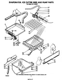 Evaporator, ice cutter grid and pump