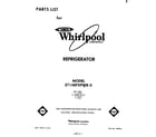 Whirlpool ET14EPXPWR0 front cover diagram