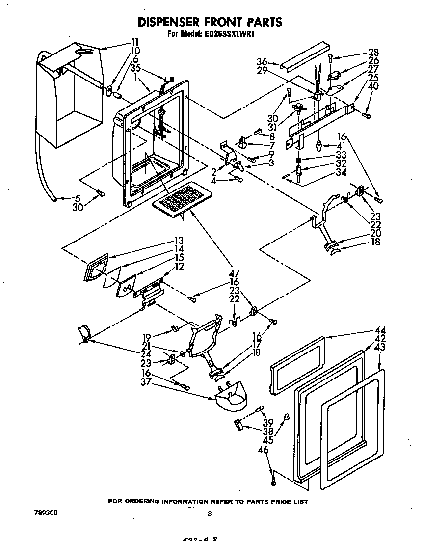 Dispenser front