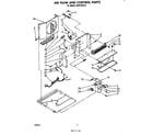 Whirlpool CAW10D1A1 air flow and control parts diagram
