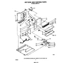 Whirlpool CAW10C1A1 air flow and control parts diagram