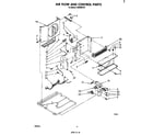 Whirlpool CAW08E1A1 air flow and control parts diagram