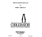 Whirlpool CAW07A1A1 front cover diagram