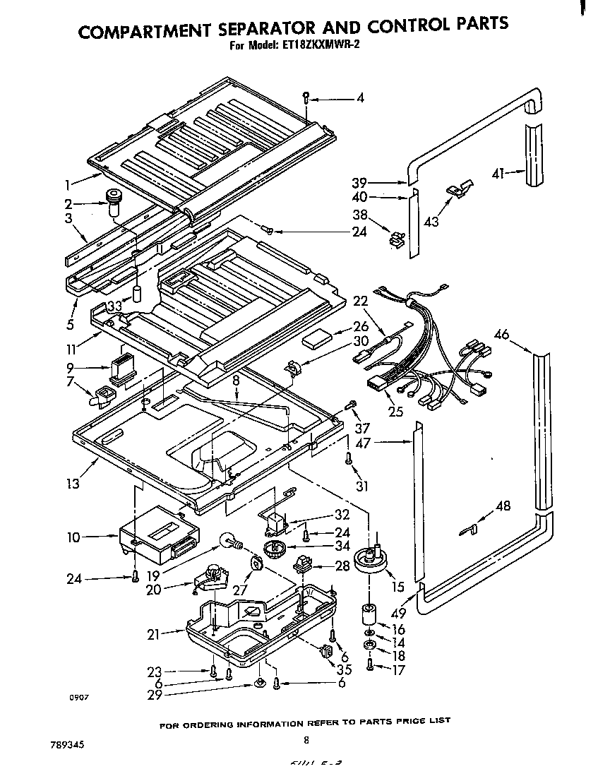 Compartment separator and control