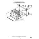 Whirlpool ET16JM1MWR2 freezer door diagram