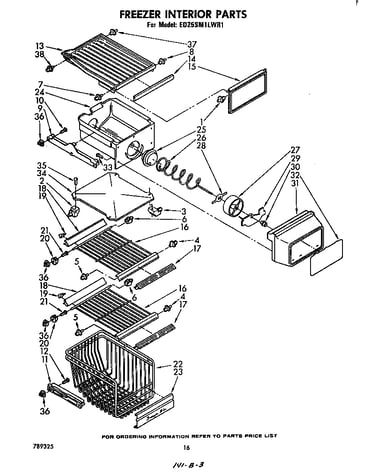 Freezer interior
