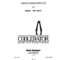 Whirlpool CET14D2A1 front cover diagram