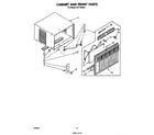 Whirlpool CET14D2A1 cabinet and front diagram