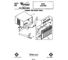 Whirlpool ACE144XS0 cabinet and front diagram