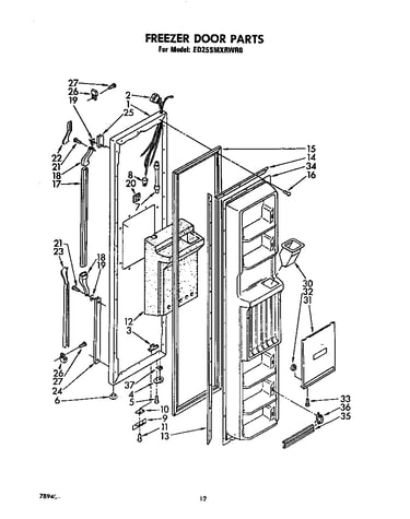 Freezer door