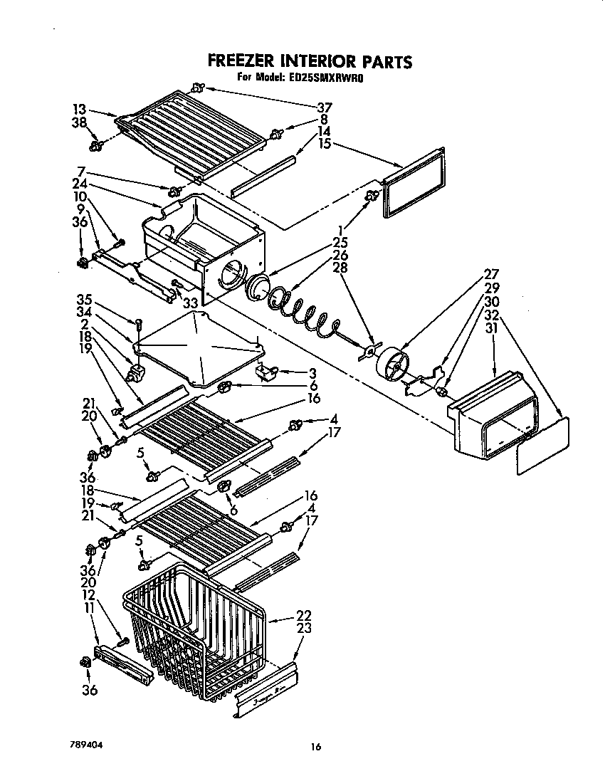 Freezer shelves