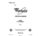Whirlpool EV15HEXPW0 front cover diagram