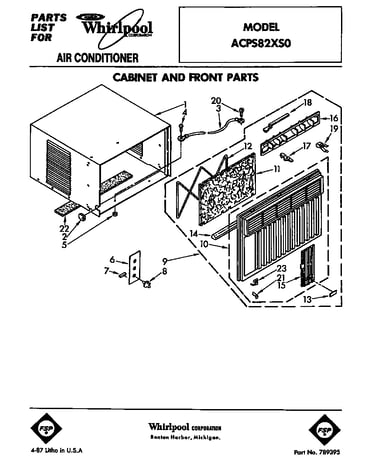 Cabinet and front