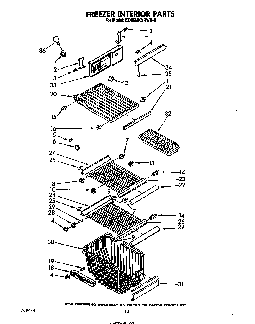 Freezer interior