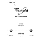 Whirlpool AC0752XM2 front cover diagram