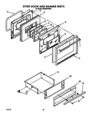 Oven door and drawer