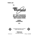 Whirlpool SF385PEWW0 front cover diagram