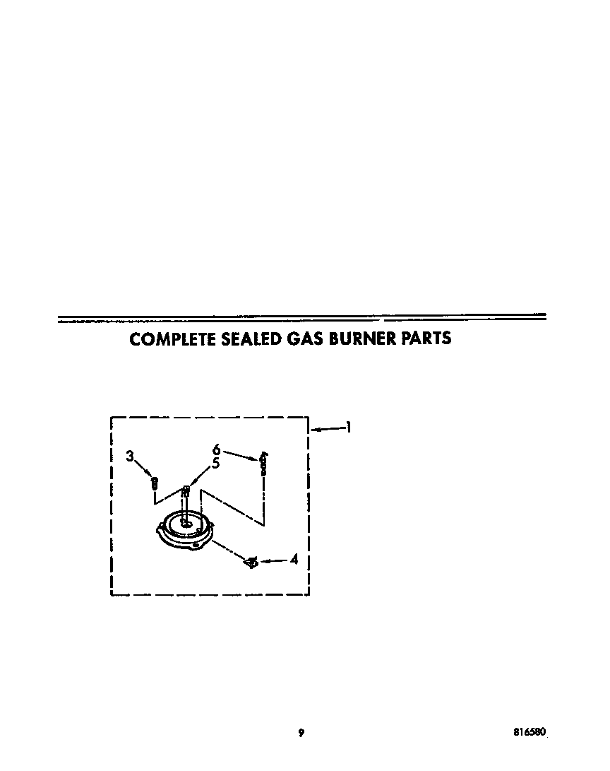 COMPLETE SEALED GAS BURNER