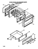 Oven door and drawer